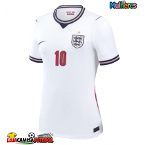 Camisa de Futebol Inglaterra Jude Bellingham #10 Equipamento Principal Mulheres Mundo 2026 Manga Curta